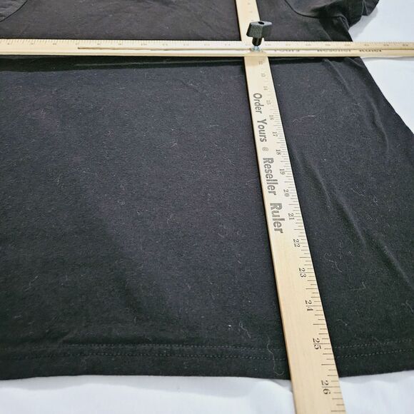 Time And Tru Womens T-Shirt Black Size 2X Cotton Blend Short Sleeve Pullover - Picture 4 of 12